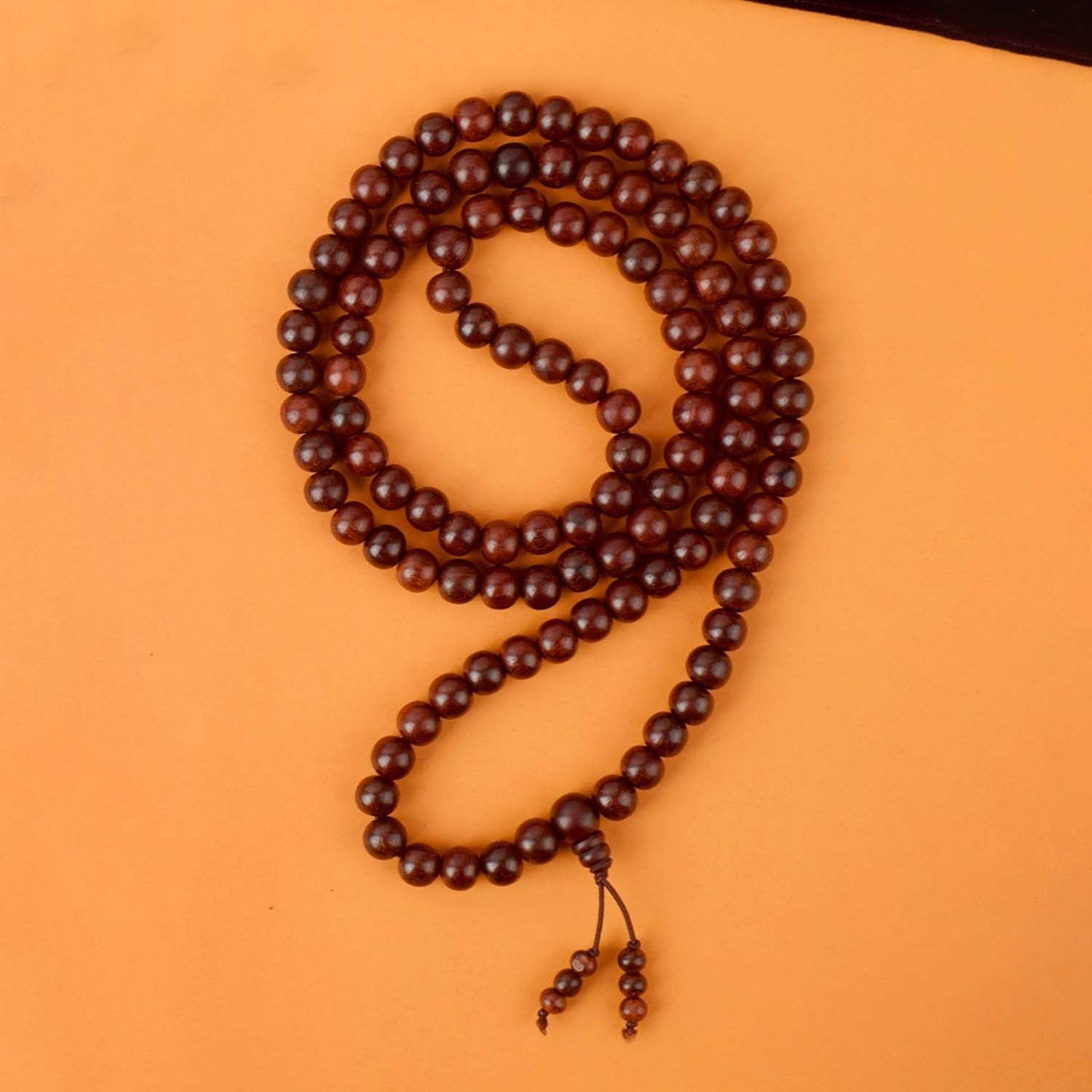 Certified 12mm 100% Original Authentic Pure Elastic Red Sandalwood Jap Mala (Andhra Pradesh)