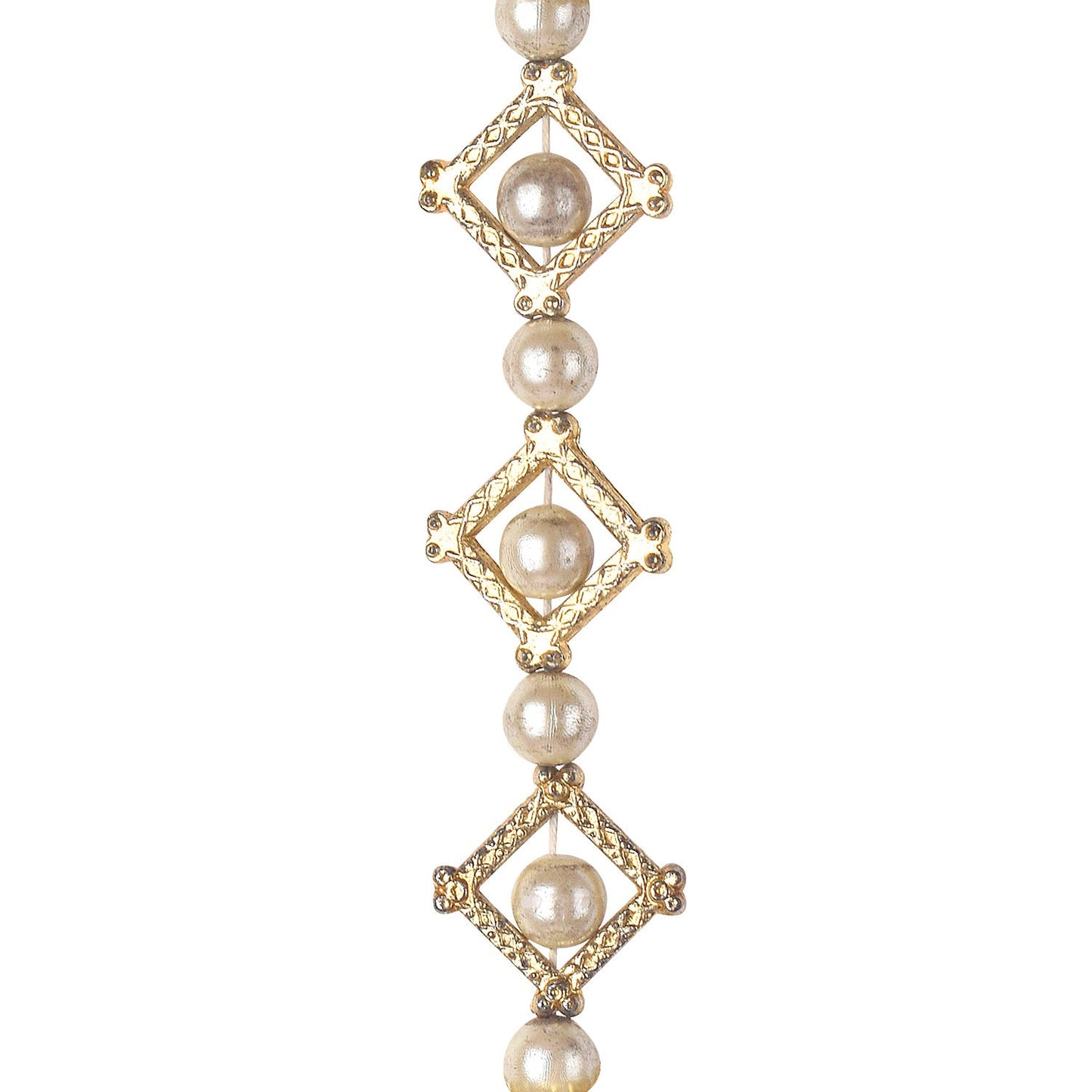 Elegant Pearls Wall Hanging with Pom Pom Tassels