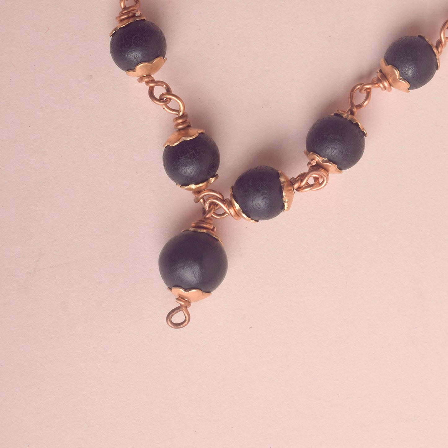 100% Original & Govt. Certified 8mm Karungali Mala with Copper Capping