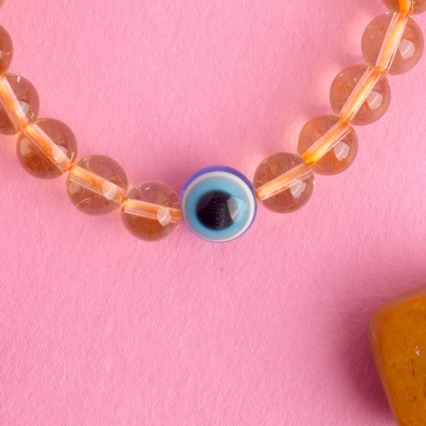 Authentic Citrine with Evil Eye Bracelet