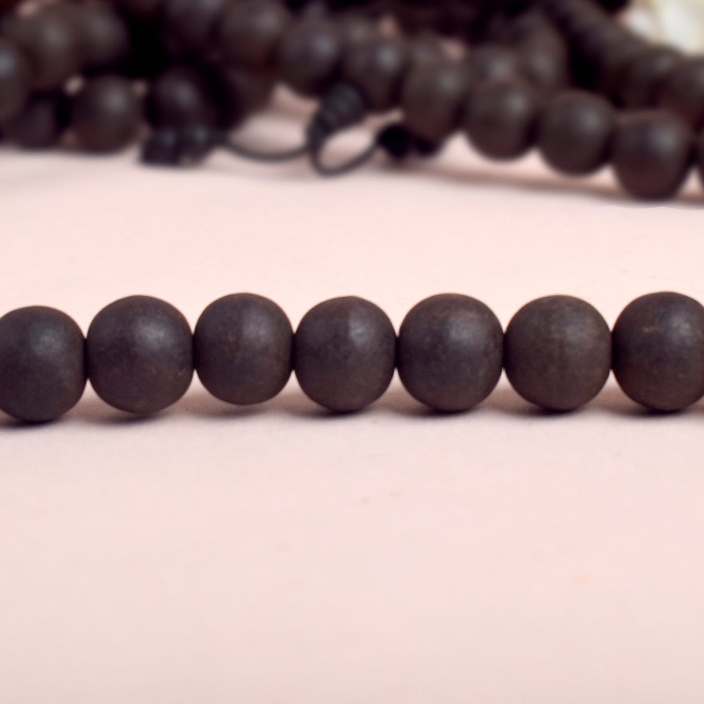 100% Original & Govt. Certified 12 MM Karungali Mala with Sumeru Bead