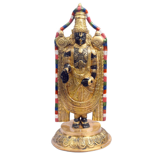 12.2 Inch Divine Brass Lord Venkateswara Idol
