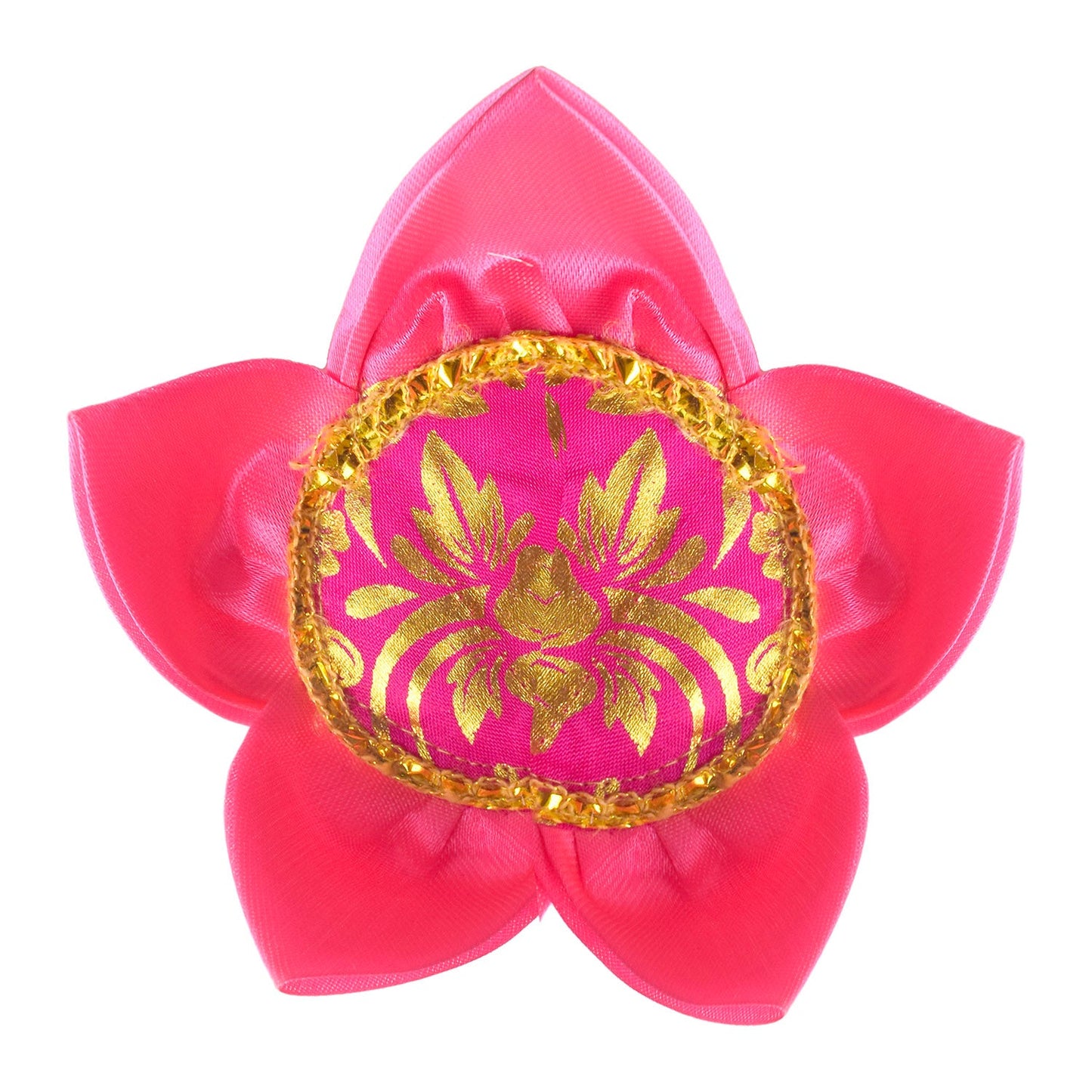 6.1 Inch Elegant Satin Kamal Asan for Pooja