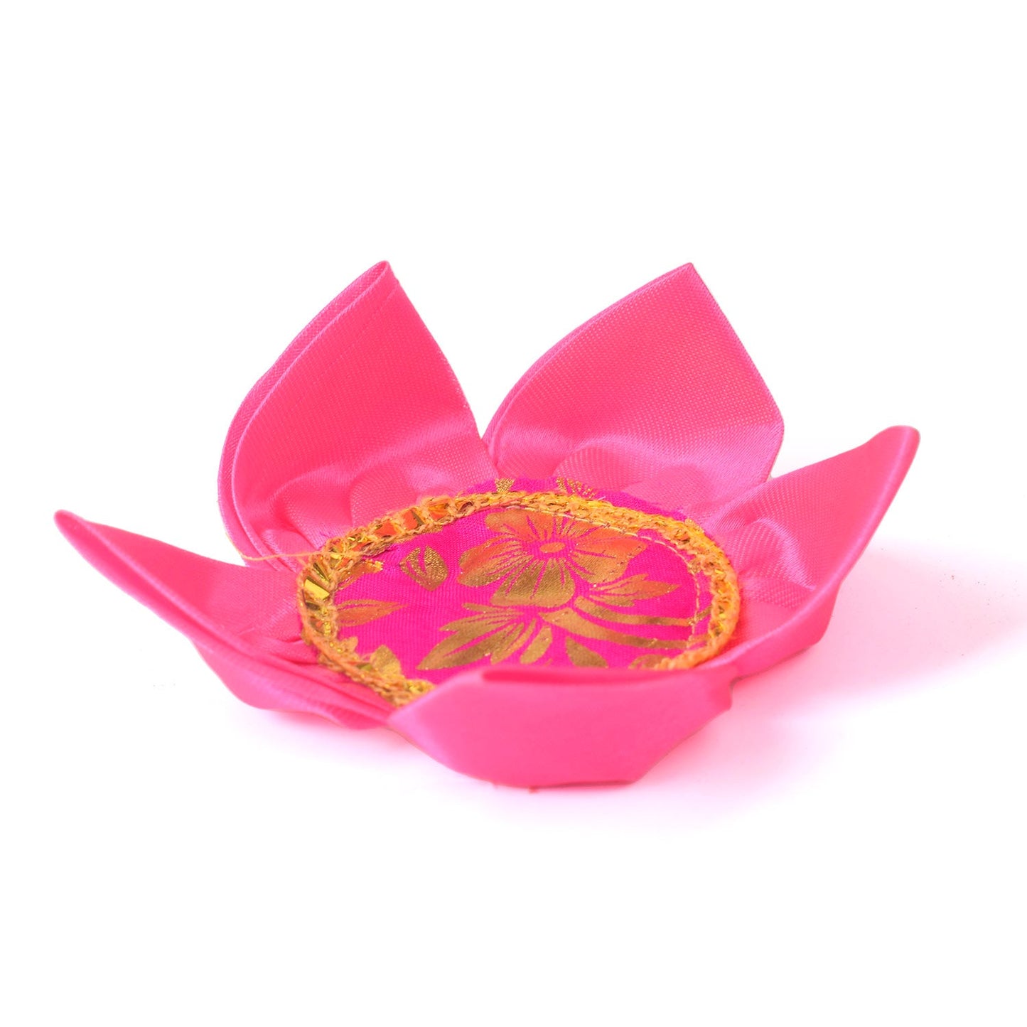 6.1 Inch Elegant Satin Kamal Asan for Pooja