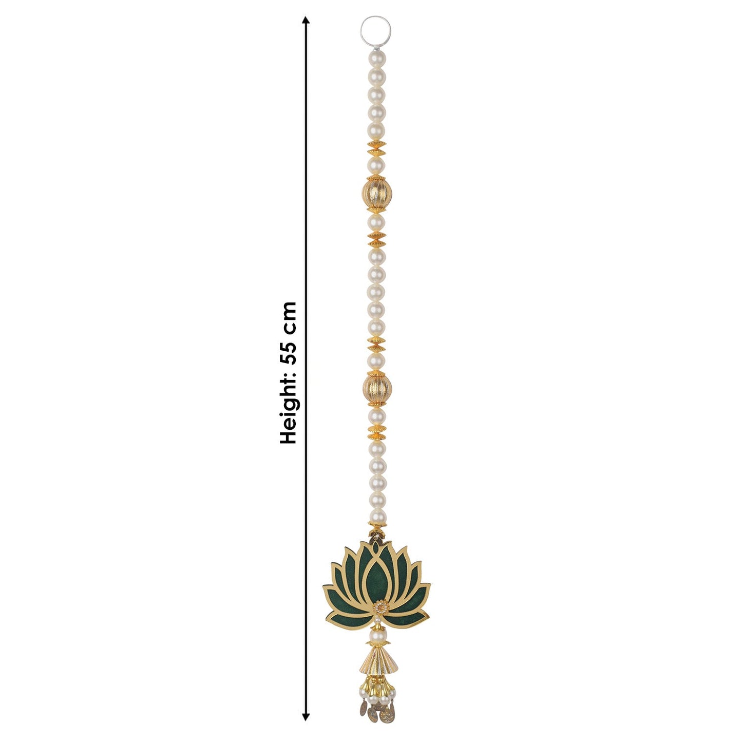 Graceful Lotus with Pearls Door Side Hanging for Festive Decor