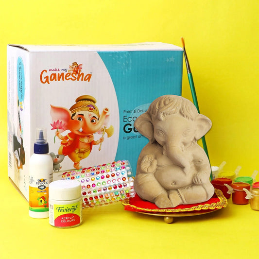 Make My Ganesha Paint and Decorate DIY Kit For Kids Assorted