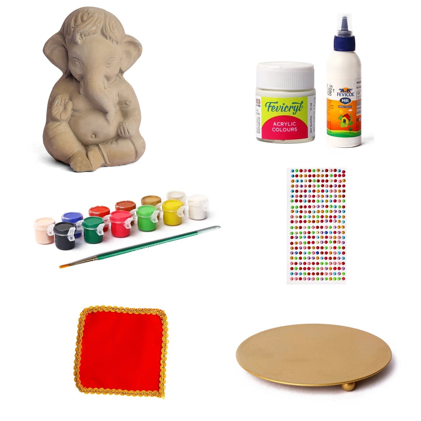 Make My Ganesha Paint and Decorate DIY Kit For Kids Assorted