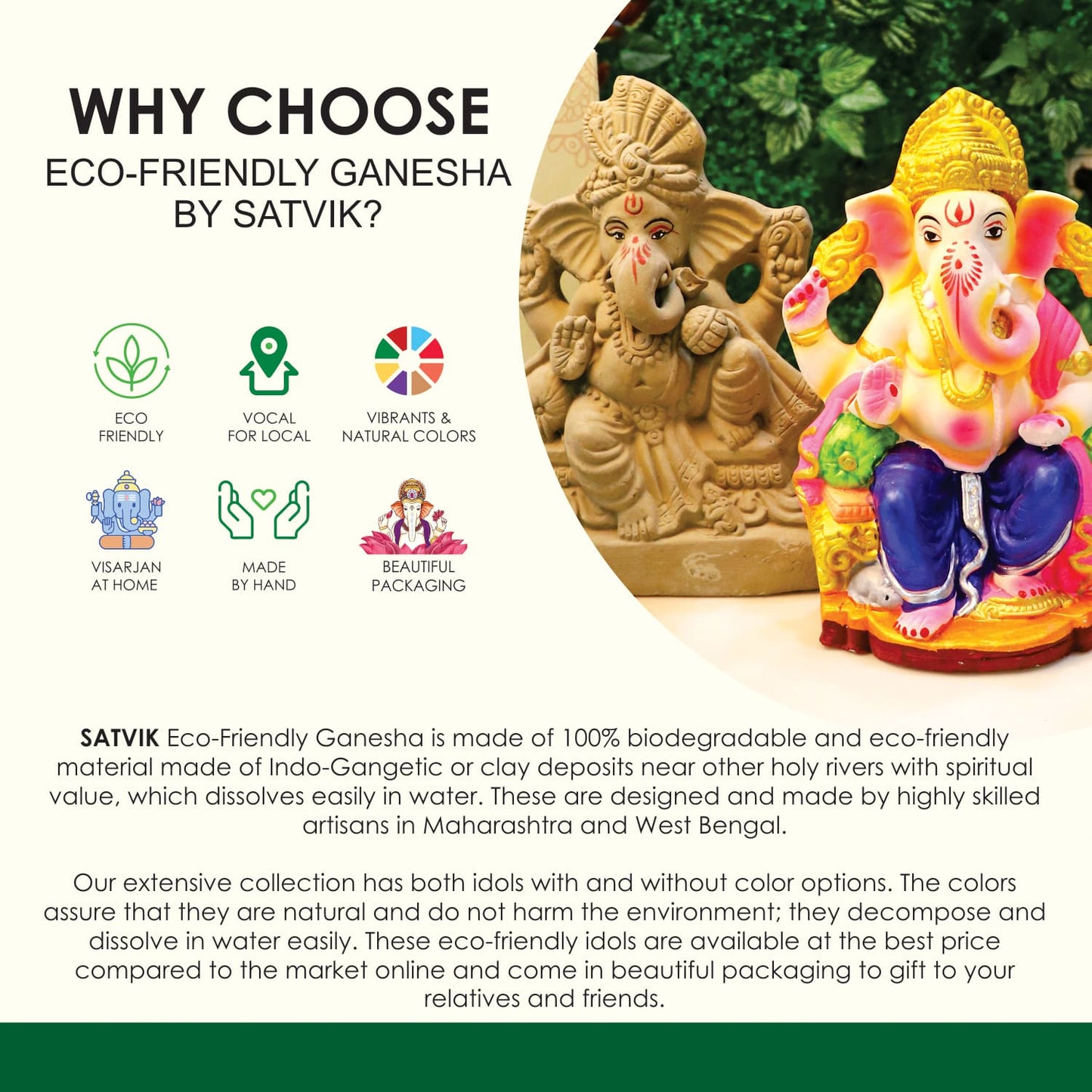 4 Inch Adorable Colorful Bal Ganesha With Pagdi Idol