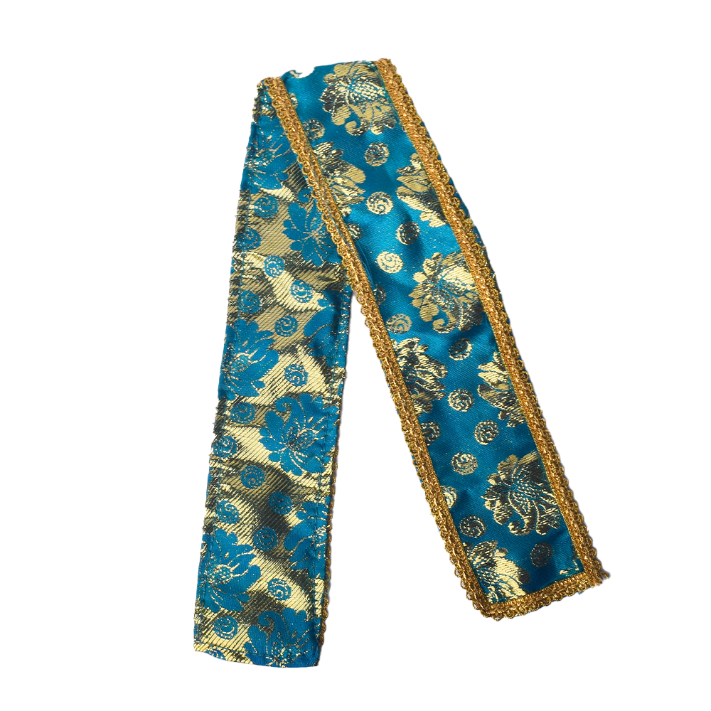 Blue and Golden designer Angvastra/Patka/Duppata 21-22 Inch