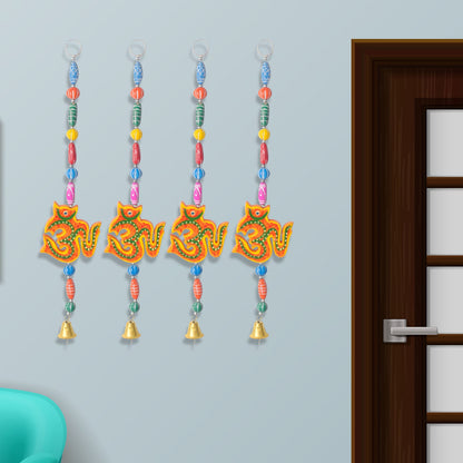 Traditional OM Wall Hanging with Bell – Pooja Room & Entrance Decor