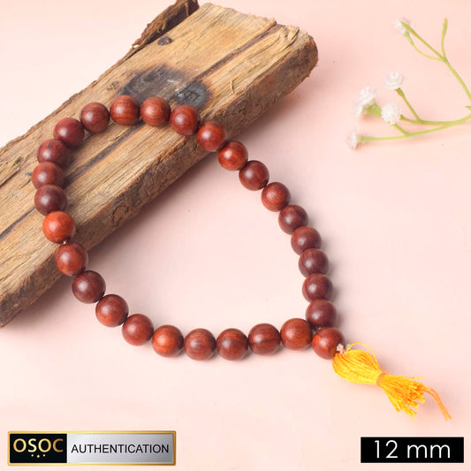 12mm 27 Bead Red Chandan Money Mala