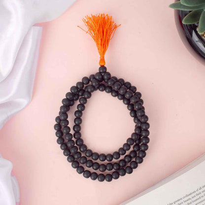 8mm Govt. Certified original Karungali Mala – 108+1 Beads for Japa & Focus