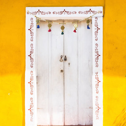 Traditional OM Toran with tassels for Door Decoration
