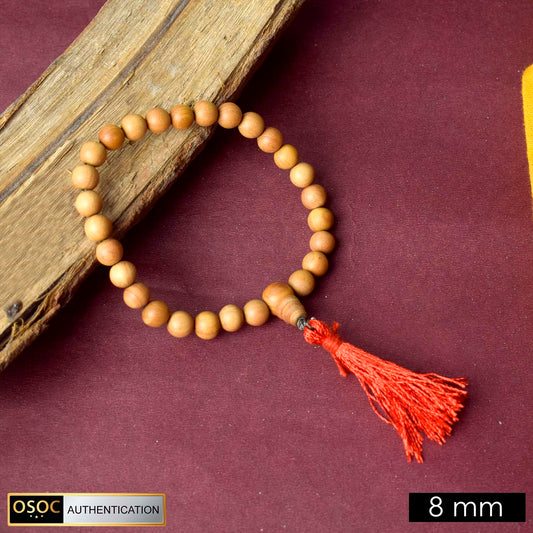 8mm 27 Bead White Chandan Money Mala
