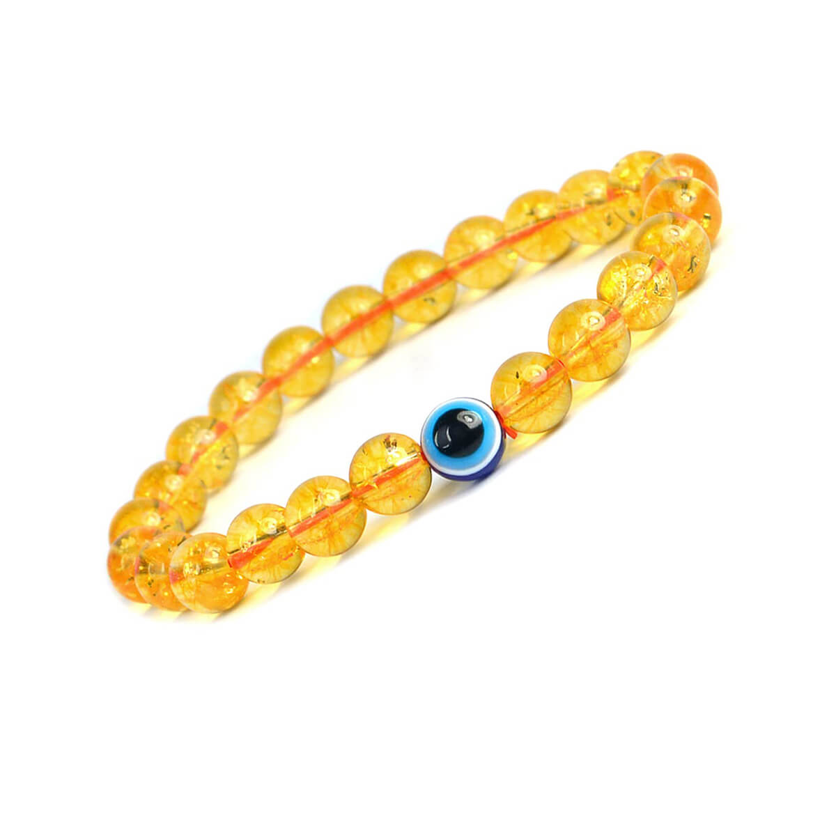 Authentic Citrine with Evil Eye Bracelet
