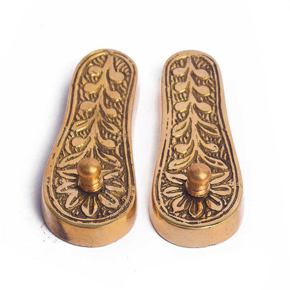 Divine Brass Charan Paduka (Khadau) for Temple & Home Mandir Worship
