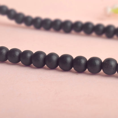 100% Original & Govt. Certified 10 MM Karungali Mala with Sumeru Bead matt