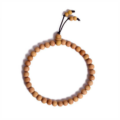 100% Original 6mm White Chandan Bracelet for Peace & Inner Calm