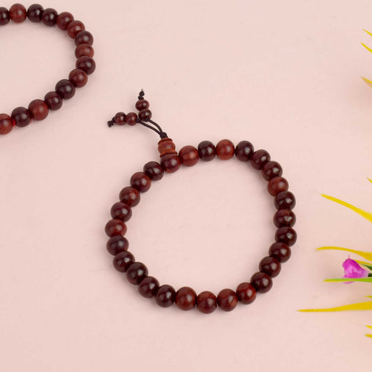 Original 10mm Red Chandan Bracelet for Strength