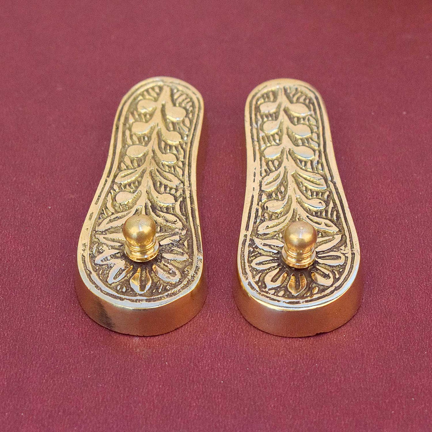 Divine Brass Charan Paduka (Khadau) for Temple & Home Mandir Worship