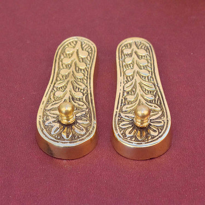 Divine Brass Charan Paduka (Khadau) for Temple & Home Mandir Worship