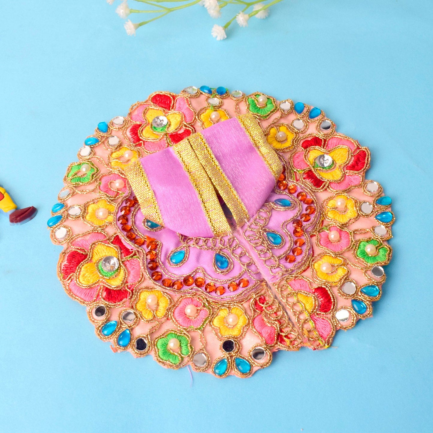 Exquisite Laddu Gopal Dress with Floral Bead & Stone Embroidery (Assorted)