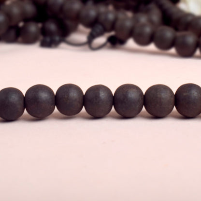 100% Original & Govt. Certified 12 MM Karungali Mala with Sumeru Bead