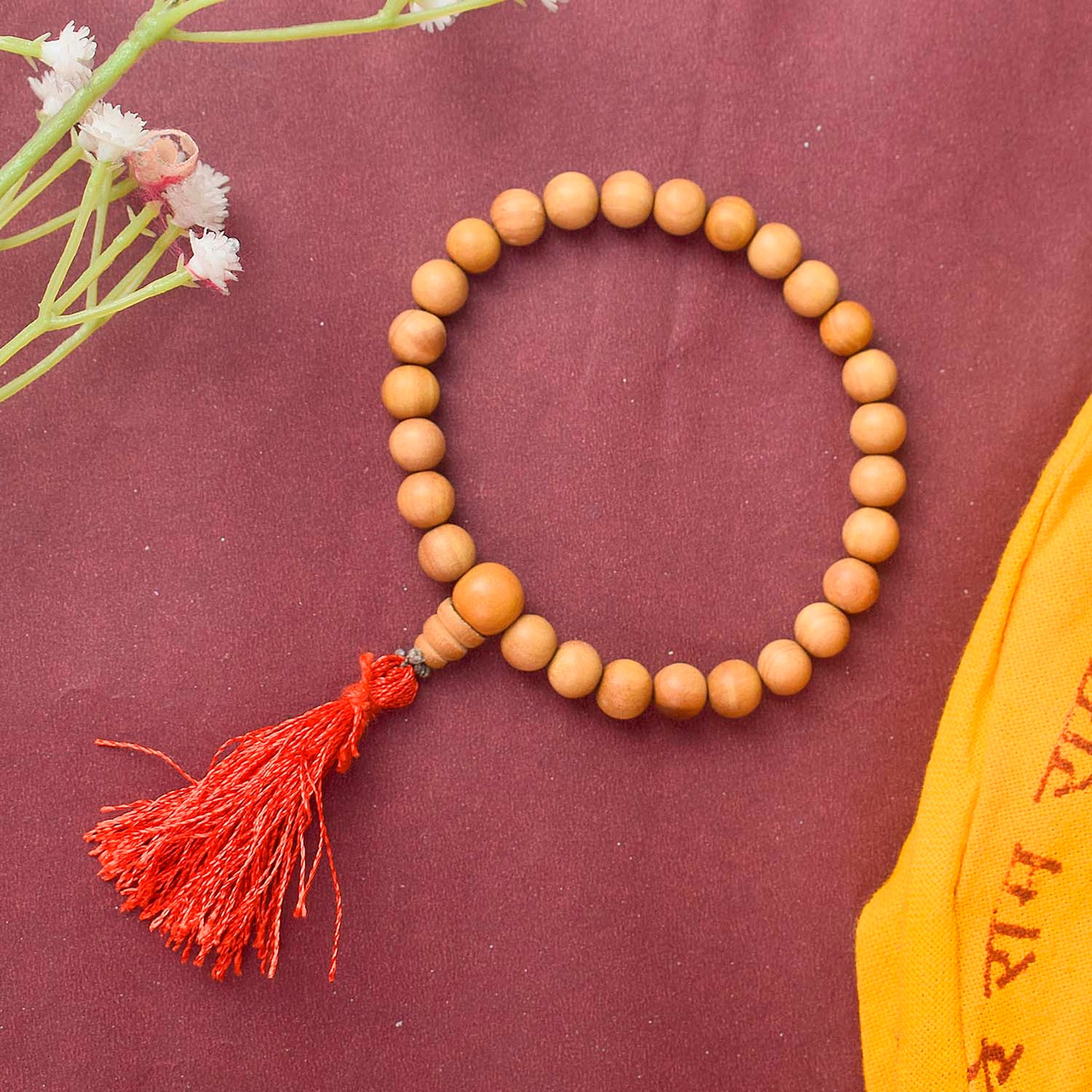 8mm 27 Bead White Chandan Money Mala