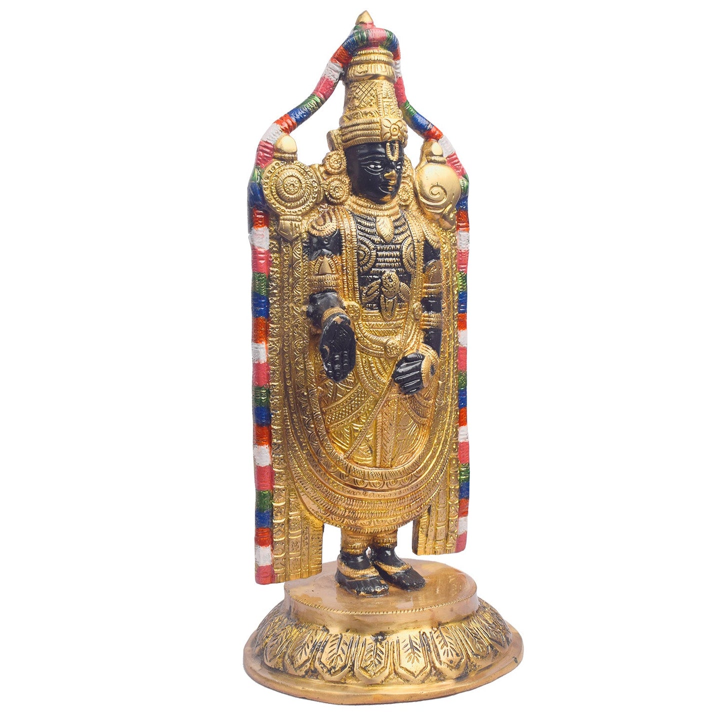 12.2 Inch Divine Brass Lord Venkateswara Idol