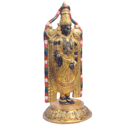 12.2 Inch Divine Brass Lord Venkateswara Idol