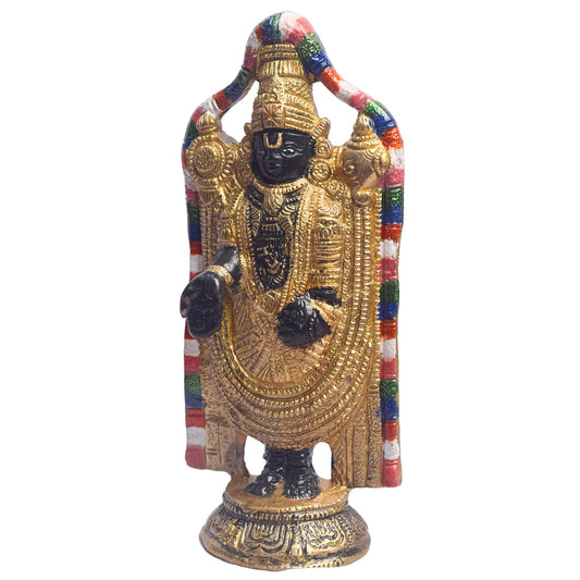 7.5 Inch Graceful Brass Venkateswara Swamy Statue