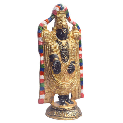 7.5 Inch Graceful Brass Venkateswara Swamy Statue