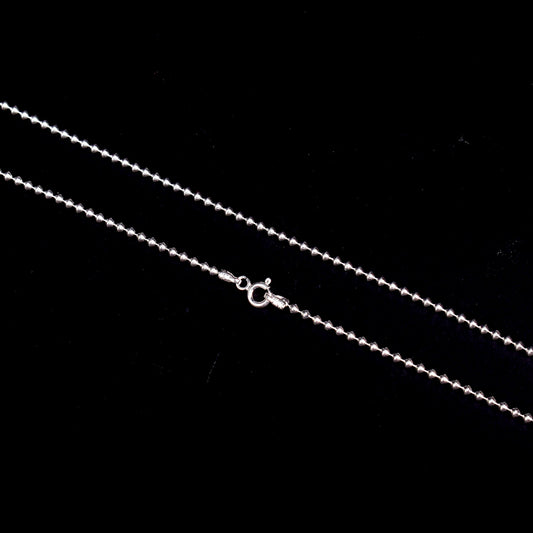 925 Pure Silver Beaded Chain