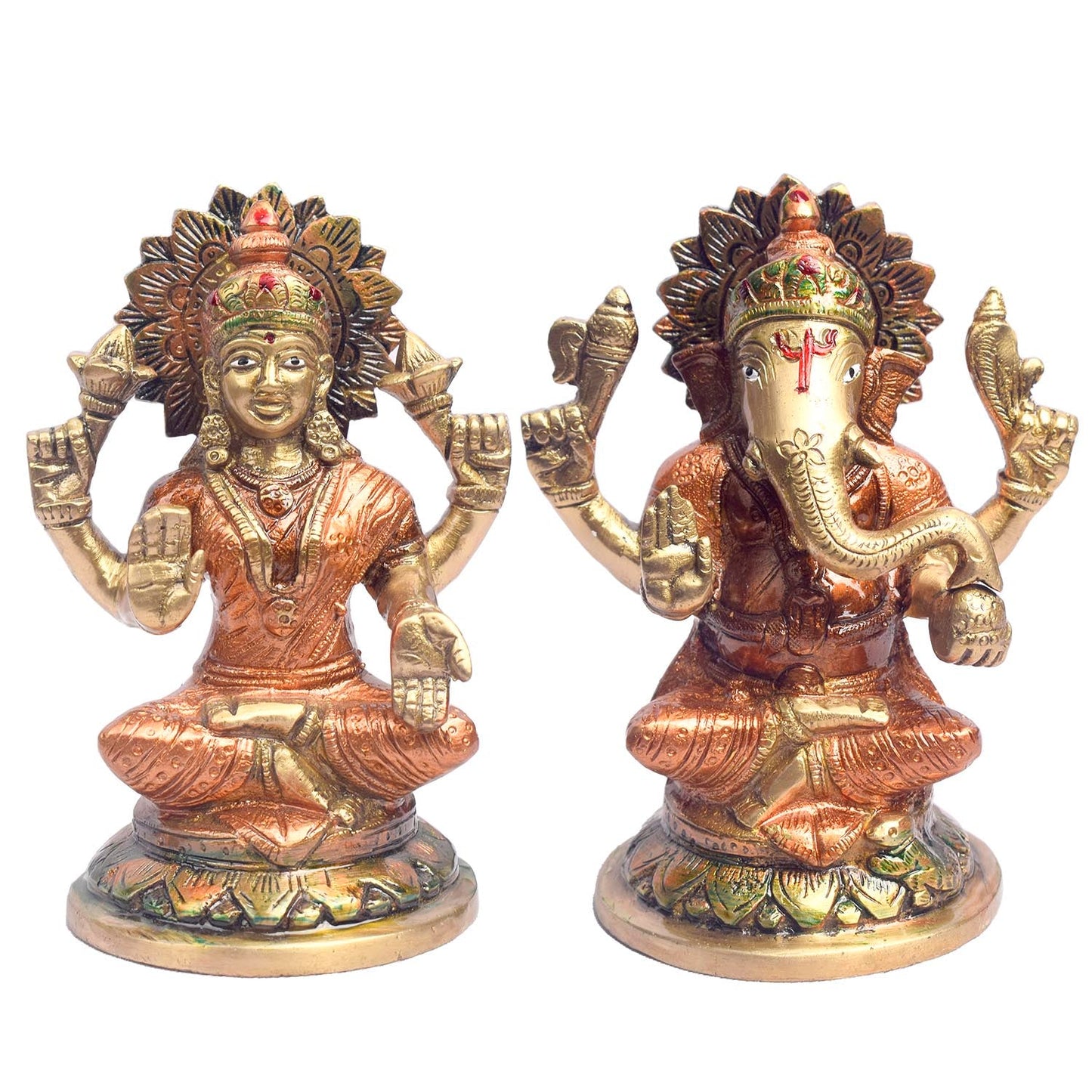 5.5 Inch Premium Handcrafted Lakshmi Ganesh Idol