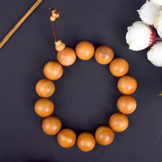 Scented 16 mm White Chandan Bracelet
