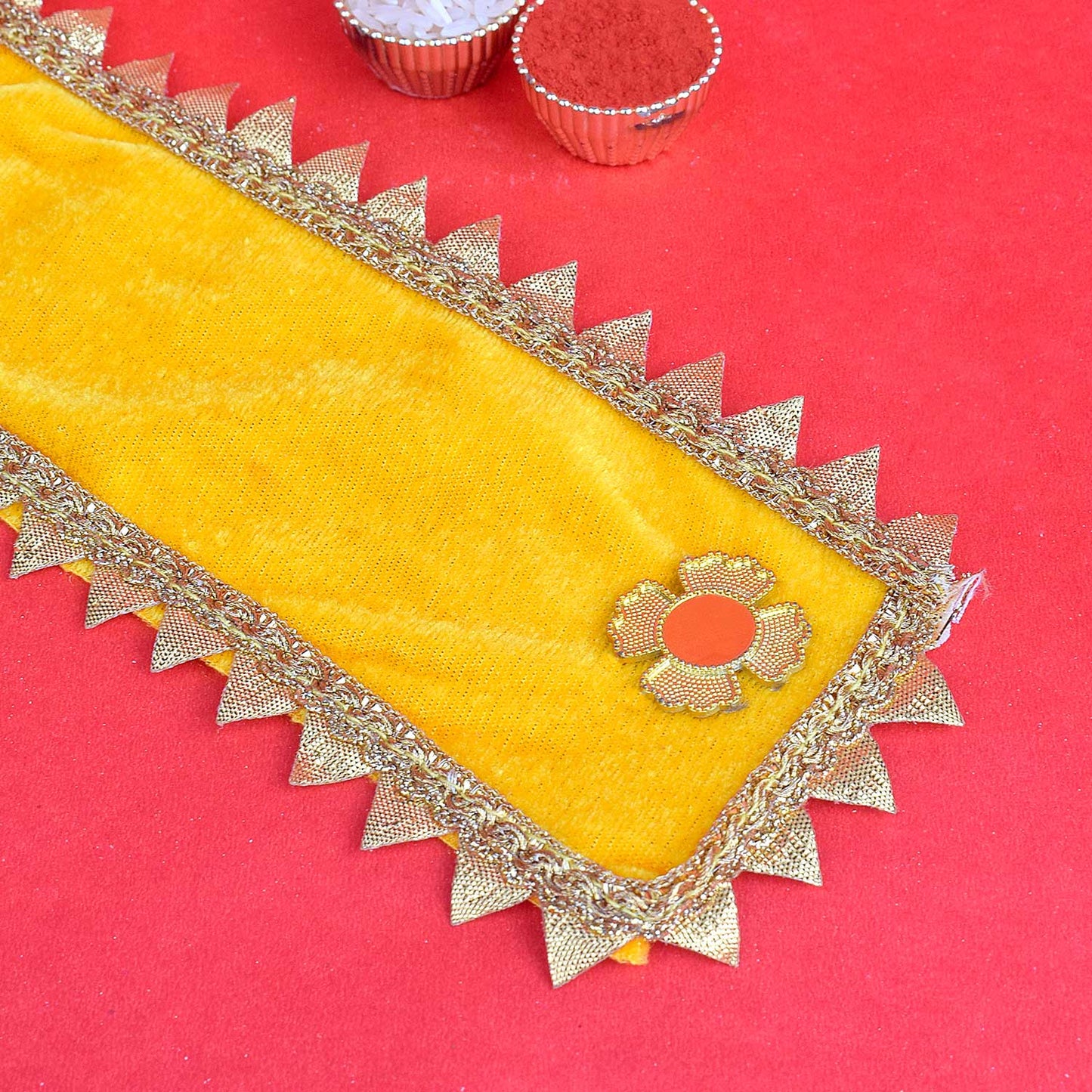 Traditional Yellow Angvastra/Patka/Duppata 15 Inch