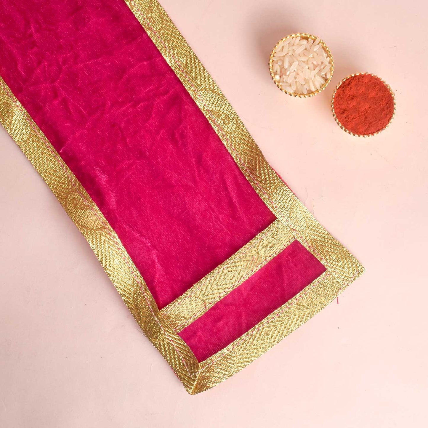 Elegant Pink Angvastra/Patka/Duppata 22 Inch