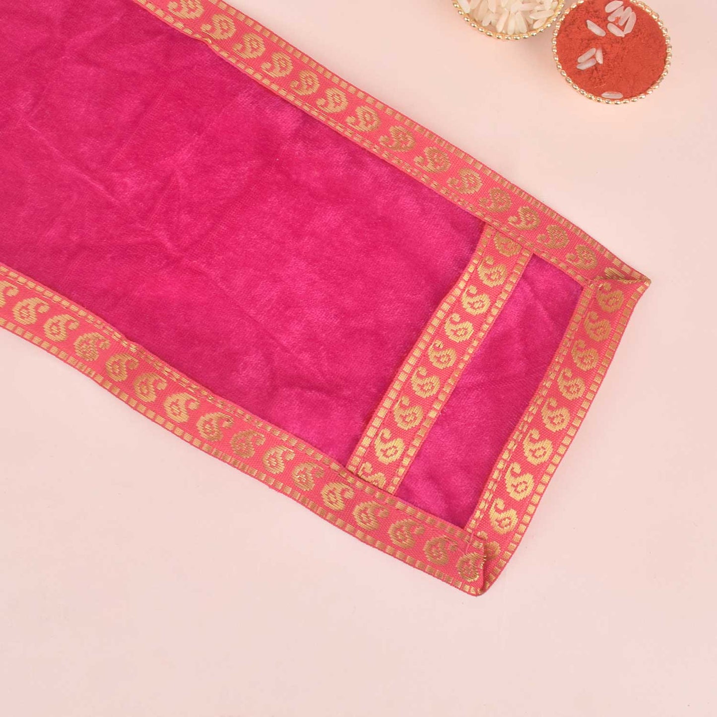 Beautiful pink Angvastra/Patka/Duppata 32 Inch