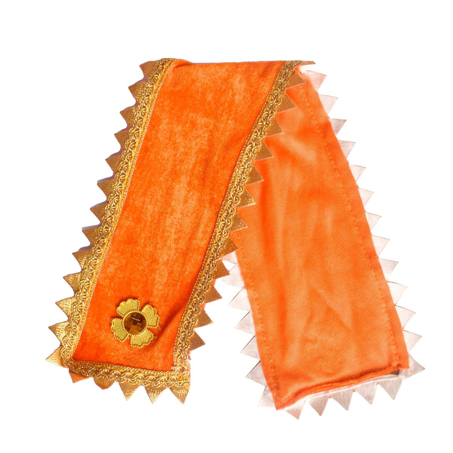 Orange Spiritual Angvastra/Patka/Duppata 15 Inch
