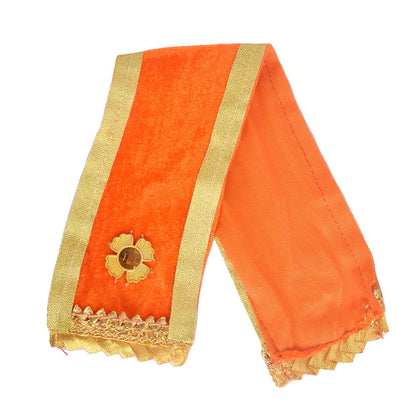 Graceful Orange Angvastra/Patka/Duppata for Rituals