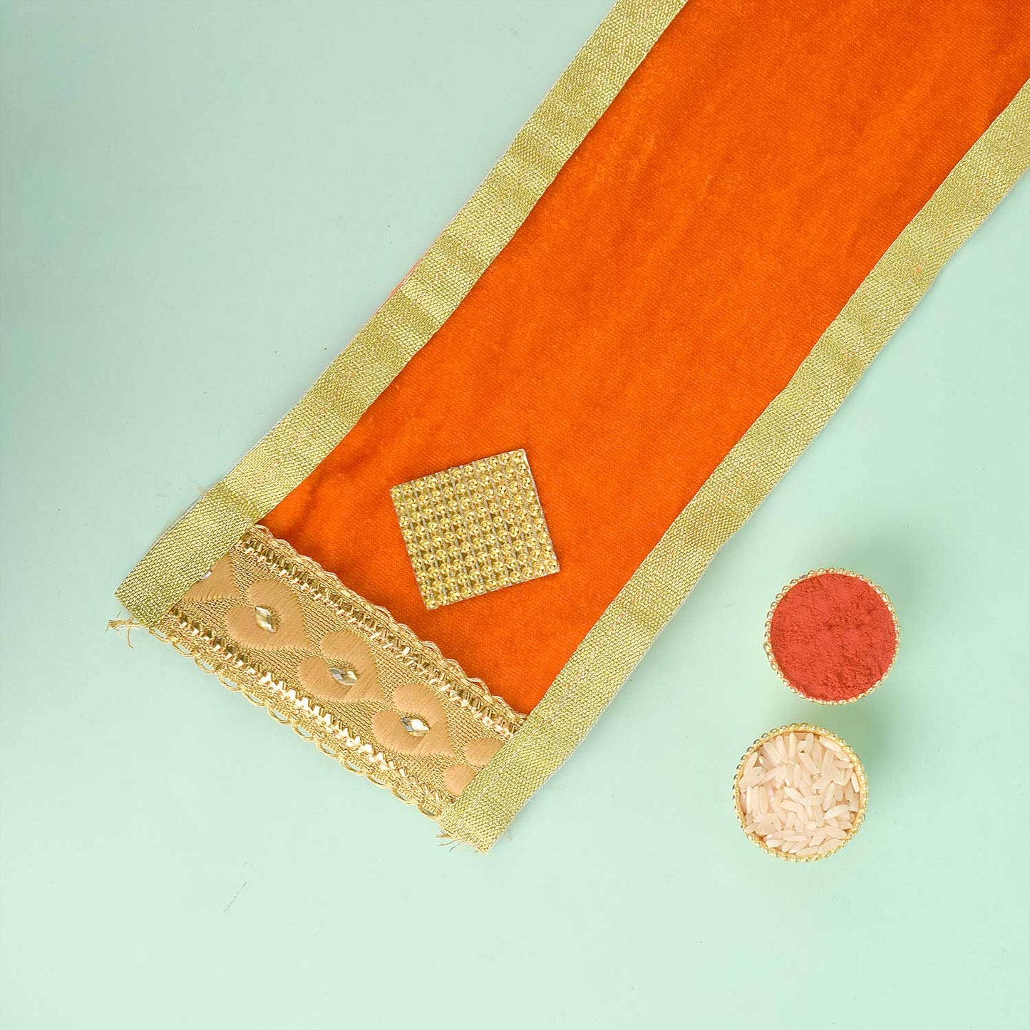 Mesmerizing Orange Angvastra/Patka/Duppata 22/32 Inch