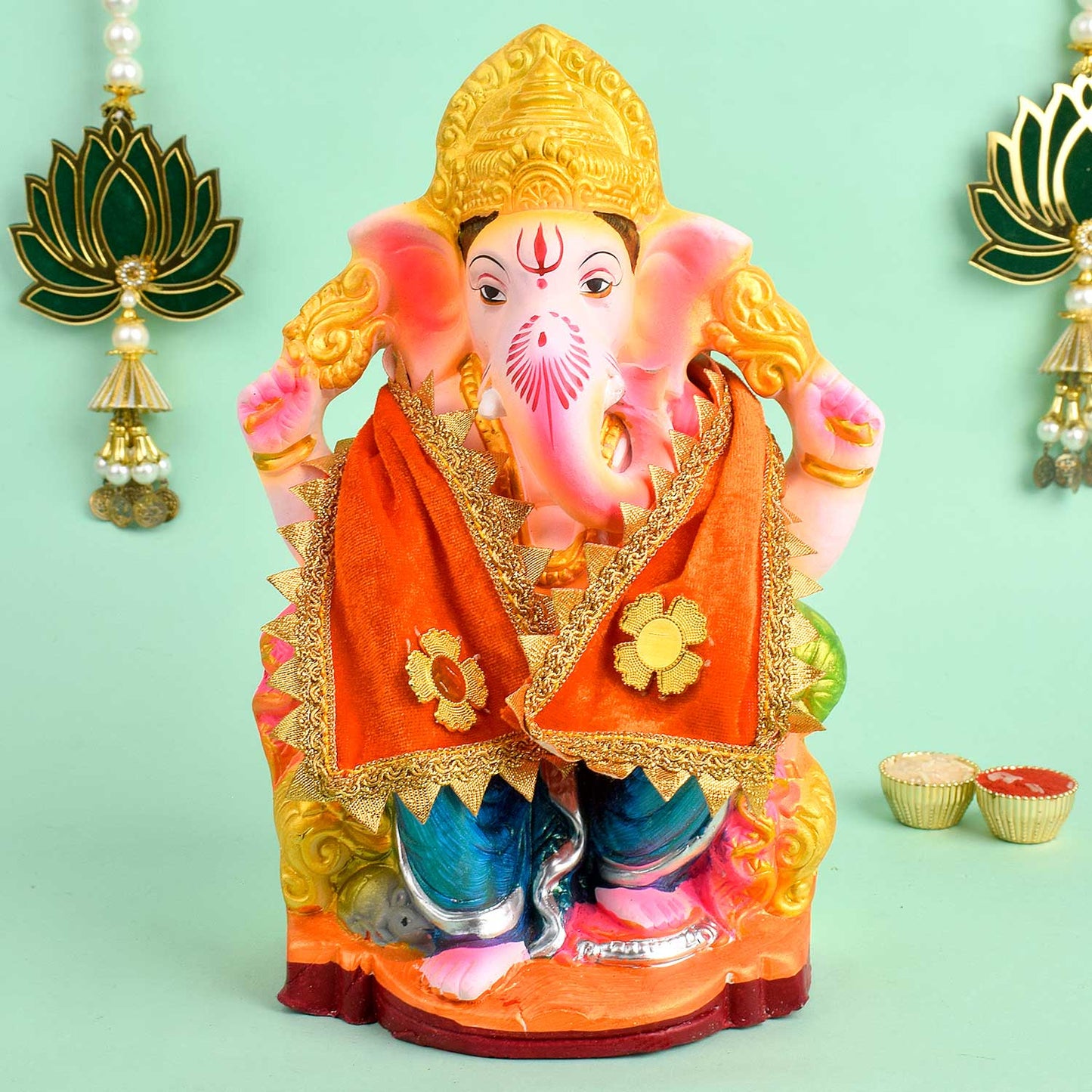 Orange Spiritual Angvastra/Patka/Duppata 15 Inch