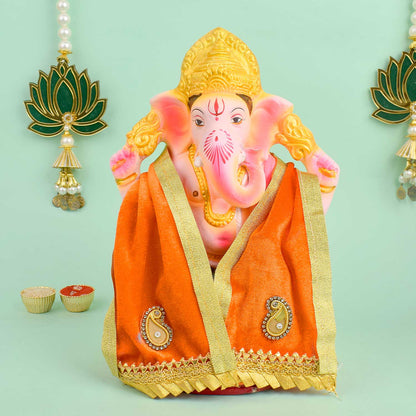 Orange Devotional Angvastra/Patka/Duppata 22 Inch