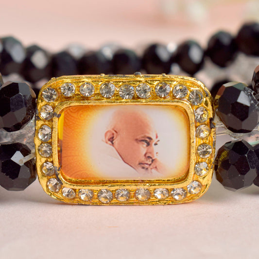 Black & Grey Triple Layer Guruji Swaroop Bracelet
