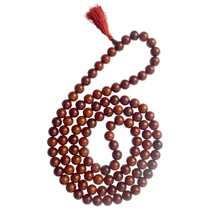 Certified 16mm 100% Original Authentic Pure Red Sandalwood Jap Mala (Andhra Pradesh)