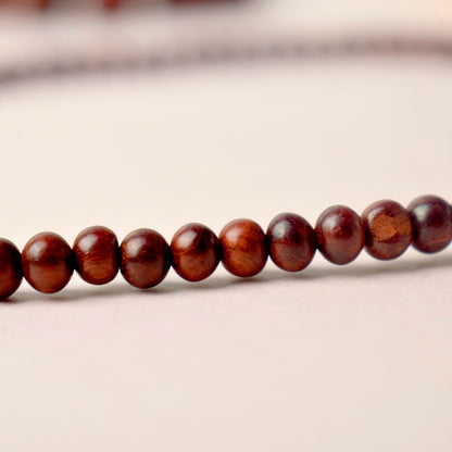 Certified 5mm 100% Original Authentic Pure Red Sandalwood Jap Mala (Andhra Pradesh)