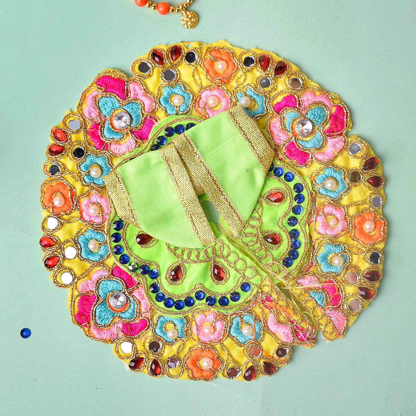 Exquisite Laddu Gopal Dress with Floral Bead & Stone Embroidery (Assorted)
