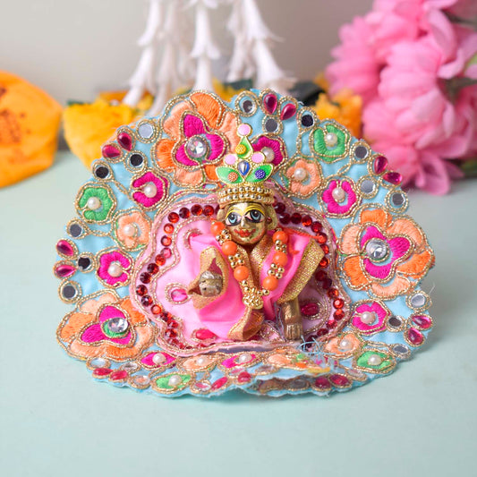 Exquisite Laddu Gopal Dress with Floral Bead & Stone Embroidery (Assorted)