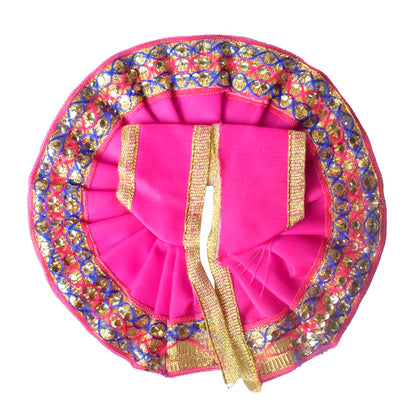 Enchanting Multicolour Laddu Gopal Dress with Golden Border