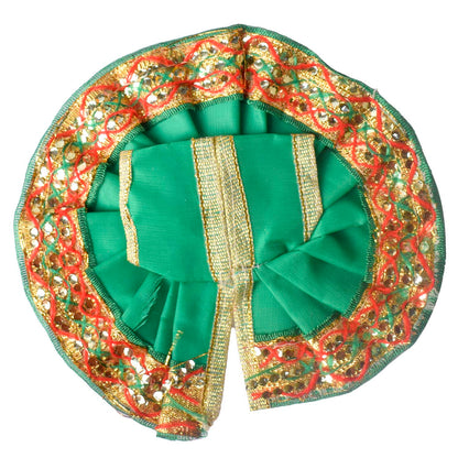 Enchanting Multicolour Laddu Gopal Dress with Golden Border